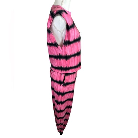 Alice + Olivia Pink and Black Tie-Dye Top And Pant Set Top Size M Pant Size S - Picture 4 of 16